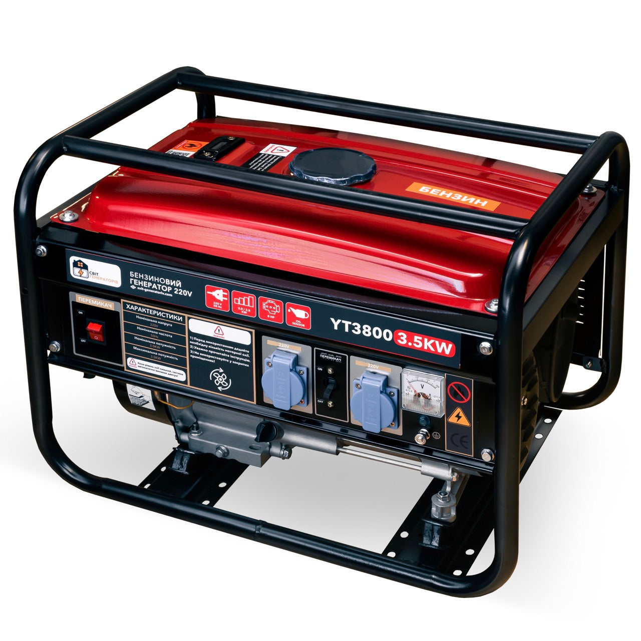 Генератор Бензиновий YT3800 3.5KW 220V - Мiдь