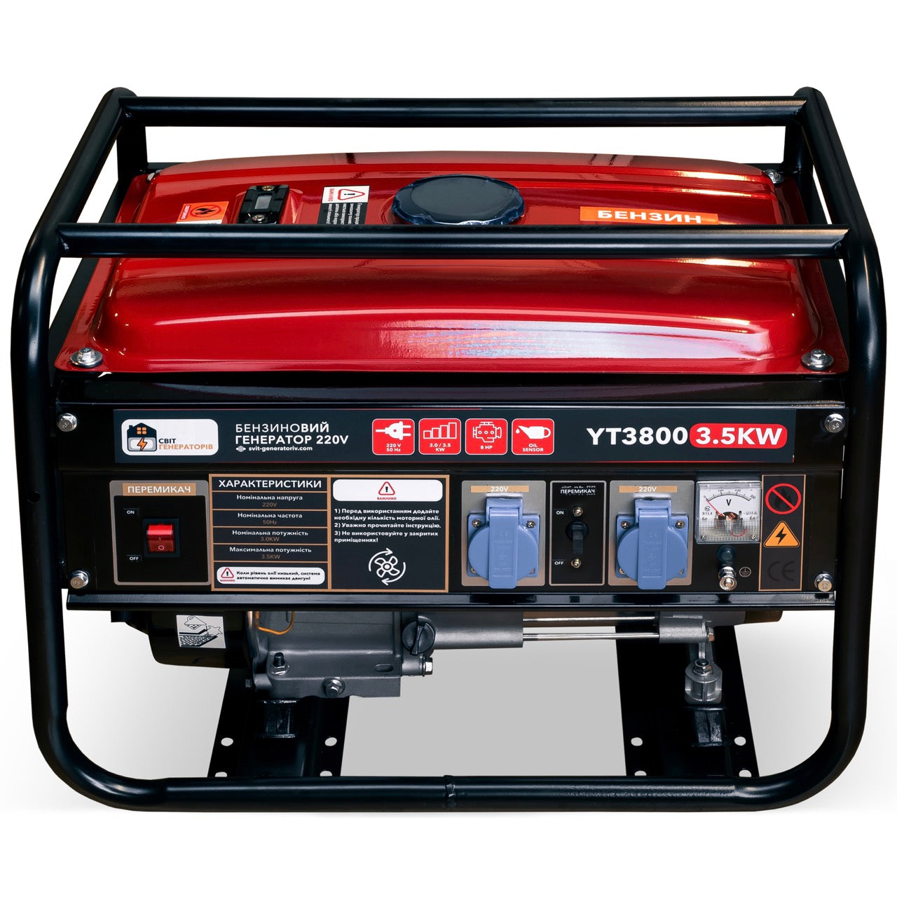 Генератор Бензиновий YT3800 3.5KW 220V - Мiдь