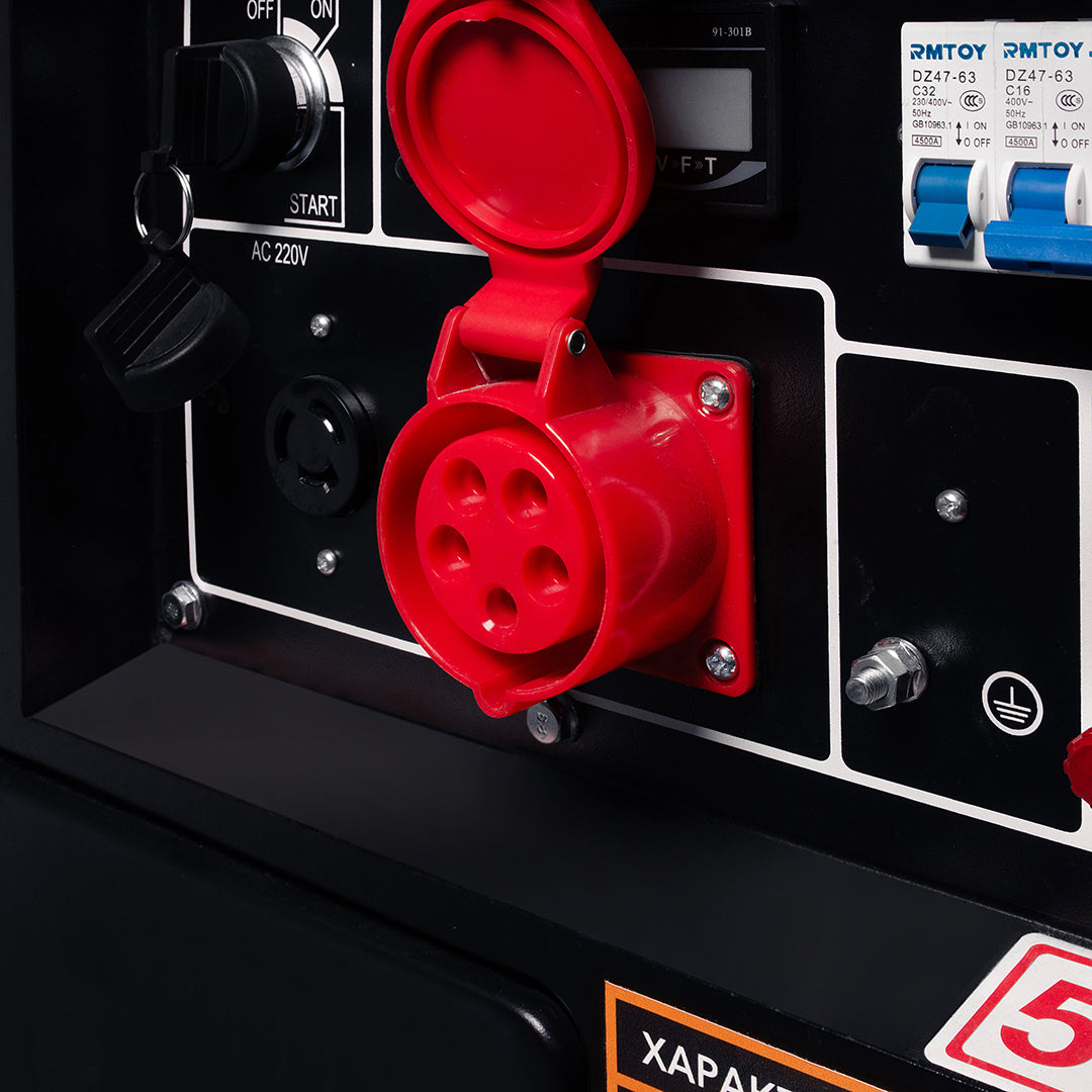 Генератор Дизельний Y8000K 6.5KW 220V+380V - Обмотка Мiдь