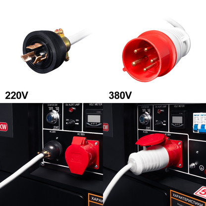 Генератор Дизельний Y8000K 6.5KW 220V+380V - Обмотка Мiдь